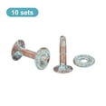 thumbnail image 3 of Unique Bargains Ensemble de 10 Rivets en Cuivre Massif 12x4x21mm et Fixateur en Cuir, Vert Patine, 3 of 5