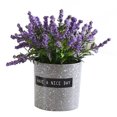 thumbnail image 2 of Ludlz Mini Potted Artificial Lavender Plant Flowers Faux Herbs Planter Set Small Houseplants Green Fake Plastic Bonsai for Indoor Greenery Tabletop Wedding Decorations Desktop Bonsai, 2 of 7