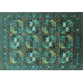 thumbnail image 1 of Ahgly Company Indoor Rectangle Oriental Turquoise Blue Industrial Area Rugs, 7' x 9', 1 of 4