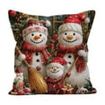thumbnail image 3 of Xuniizn Christmas Pillow Covers 18x18 inch Xmas Decorations Soft Plush Faux Fur Wool Christmas Throw Pillow Cases Winter Holiday Decor for Sofa Living Room, 3 of 7