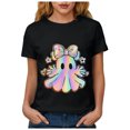 thumbnail image 5 of Dmsael Halloween Shirts Women Funny Pumpkin Graphic Short Sleeve Shirt Casual Fall Tee Tops Womens Halloween Tshirt(Black,2XL), 5 of 7