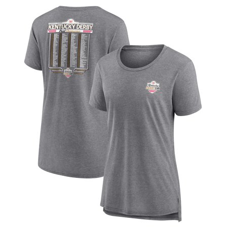 Women's Fanatics Branded Heather Gray Kentucky Derby Past Champions Tri-Blend T-Shirt