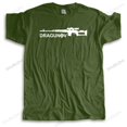 thumbnail image 1 of Camiseta negra de algodón para hombre camisa de marca Dragunov One Shot One Kill Rifle de francotirador ruso Verano, 1 of 8