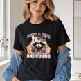 thumbnail image 3 of Jollimate Just a Girl Who Loves Raccoons T-Shirt, Cute Floral Coquette Bow Graphic Tee, Women's Shirt, 3 of 6