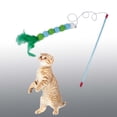 thumbnail image 2 of Juguete para gatos Teaser  Ejercicio de entrenamiento Palo interactivo Juguete verde juguete verde 2 Yuyangstore  Juguetes interactivos para gatos, 2 of 6