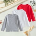 thumbnail image 2 of Zshosam Toddler Long Sleeve T Shirt Boy Boys Long Sleeve Shirts Casual Crewneck T Shirt Tees Tops for Kids Size 1T 2T,(Grey 1-2 Years), 2 of 9