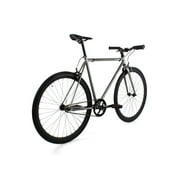 Golden Cycles Single Speed Fixie Bike – Lightweight Steel Frame, Flip-Flop Hub, 700c Wheels, Multiple Sizes & Deep V Rims (Asphalt, 52)