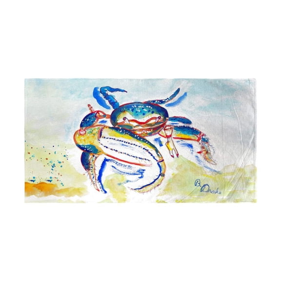 Betsy Drake Colorful Fiddler Crab Beach Towel