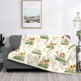 thumbnail image 2 of Naloa Flowers And Hens Flannel Fleece Throw Blanket for Bed Couch, Thick Blanket - All Seasons Suitable for Women, Men and Kids-50"x40", 2 of 6