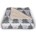 thumbnail image 3 of Creative Products Ornate Christmas Tree Pattern 50 x 60 Faux Shearling Fleece Blanket, 3 of 3