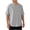 Gray, variant on Men's Jacquard Textured T Shirts Short Sleeve Casual V Neck T-Shirt Soft Breathable Notch Neck Tee Classic Plain Shirts for Men Big Size M-5XL White