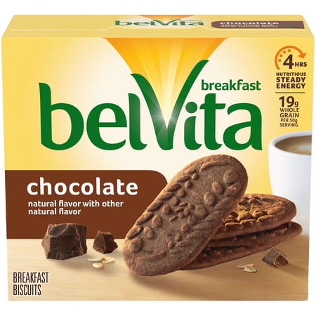 belVita Breakfast Bars Biscuits, Chocolate, 5 Packs (4 Biscuits Per Pack)