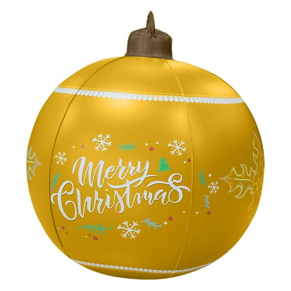 Inflatable Christmas Ball 24 Inch Large Inflatable Merry Christmas Ornaments Balls Outdoor Winter Decorations Xmas Hanging Ornaments for Yard Holiday Patio (Snowflake)