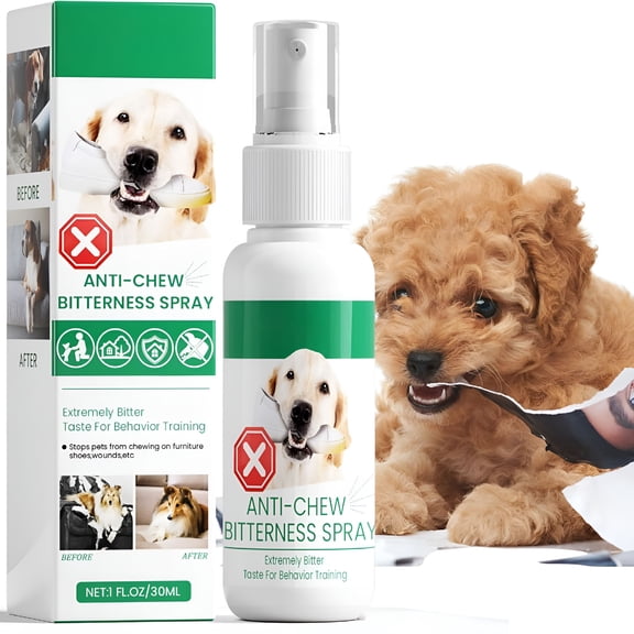 QARUN Bitter Apple Spray for Dogs, 30ml Natural Anti-Chew Spray, Effective & Safe Furniture Protection, Alcohol-Free, Cruelty-Free Formula, Stop Puppy Chewing Habits