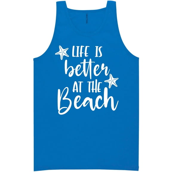 Life Is Better At The Beach Neon Tank Top