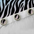 thumbnail image 4 of Feelyou Leopard Zebra Print Curtains Pack of 2 (42x84 Each) for Women, Fashion Princess Bow-tie Curtains Blackout, Blue Pink Stripes Bedroom Curtains, Black Out Curtains Decor, 4 of 6
