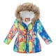 thumbnail image 2 of Gibobby Abrigos de invierno para niños y niñasAbrigo con capucha invierno bebé chaqueta cálida niños niñas espesar cremallera Tie-Dye Up Keep Girls Coatc(Amarillo, 5-6 Años), 2 of 5