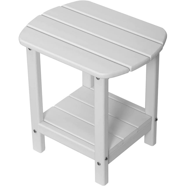 "NALONE 16.5"" Adirondack HDPE Plastic Outdoor Side Table for Patio