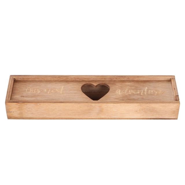MOVTOTOP Elegant Light Brown Wood Pregnancy Announcement Box with Lid for Storage Use and Keepsake Collection 4.5 x 3.2 x 2.8 Inches