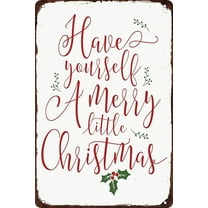 Have Yourself a Merry Little Christmas Metal Tin Sign Funny Christmas Signs Santa Wall Decor for Home Cafe Bar Party Room Door 8x12inch