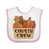 Inktastic Cousin Crew Cute Turkey Family Boys or Girls Baby Bib