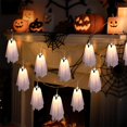 thumbnail image 2 of Halloween Decoration-Light Up Ghost LED Colorful Light String, Glowing Little Decorative Terrifying Pendant Ghost Atmosphere,, 2 of 8