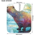 thumbnail image 6 of SKYSONIC Bathroom Rug Toiletry Mat Set, 2 pack Geometric Capybara Print, Fluffy Plush Absorbent Bath Rugs Carpet for Bathroom Floor Toilet Tub and Shower,23.6"x15.7"+17.3"x13.4", 6 of 7