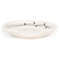 thumbnail image 4 of Debossed Leaf Glossy Black and White 4 x 4 Ceramic Stoneware Spoon Rest, 4 of 6