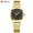 Golden case with black dial, variant on Ladies' watches, fashionable women's watches, casual steel strap watches, luminous watches