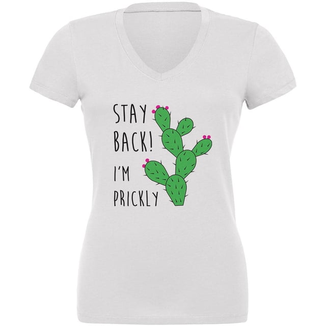 T-shirt Col en V Juniors Stay Back I'm Prickly Pear Cactus