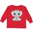 thumbnail image 3 of Inktastic Cute Gray Elephant Boys or Girls Long Sleeve Toddler T-Shirt, 3 of 5