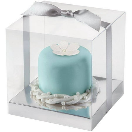 Wilton Cupcake Box Favor Kit, Clear & Silver 20 ct. 415-0390