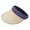 Purple, variant on Womens Empty Top Straw Hat Summer Wide Brim UV Protection Sun Hats Outdoor Travel Sunscreen Beach Visor Cap Ladies Ponytail Cap