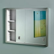 Jensen B703850 Contempora 2 Door Medicine Cabinet 24 Inch by 19 Inch Stainless Steel