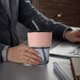 thumbnail image 5 of Vaso de vidrio transparente con pajilla 420 ml | Taza de agua para oficina con tapa, pajilla reutilizable y funda aislante | Resistente al calor, portátil, diseño moderno para bebidas calientes o, 5 of 6