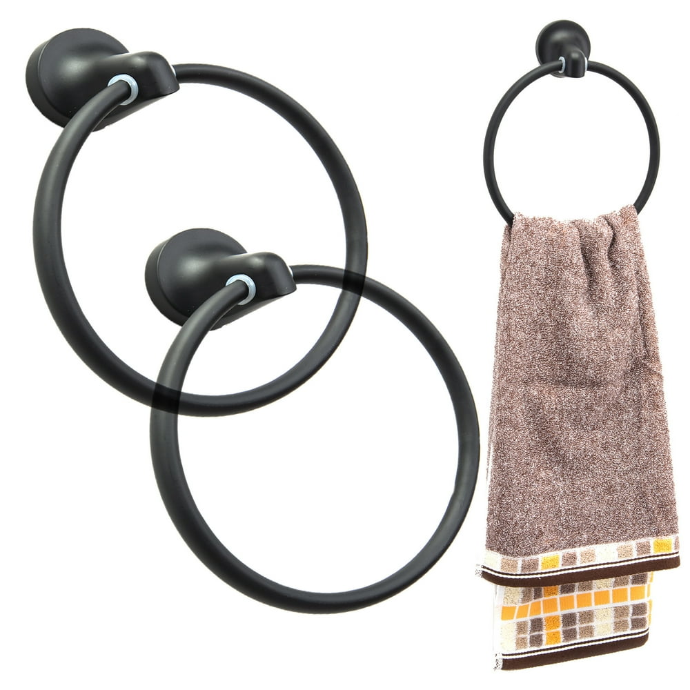 Towel Ring Bathroom Hand Towel Holder Brushed Nickel Circle Rings Door