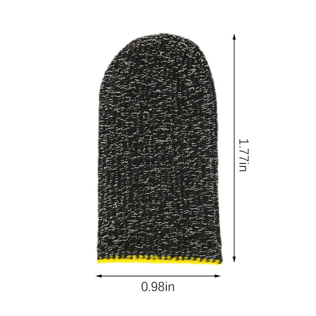 2pcs Gaming Screen Gloves Nylon Gaming Screen Knitted Game Gloves Sweatproof Elastic Game Controller Sleeves, Yellow