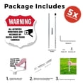 thumbnail image 3 of Video Surveillance Shield Label Set Warning All Activities Monitored And Recorded By Digital Night Vision Cameras (5 Pack) 12 inch X 12 inch Shield Shaped Plastic Signs with Aluminum, 3 of 8