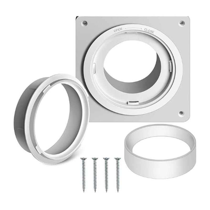 5X Dryer Vent Wall Plate with Hose(4 Inch 8 Feet),Twist Lock Dryer Vent Connector Kit, A