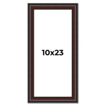 10x23 Frame Brown Round Mahogany Solid Wood Picture Frame | 1.625 Inch Moulding Width | with UV