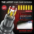 thumbnail image 3 of 2pcs H7 LED Headlight Bulbs 160W 6000K 30000LM Super Bright, 6-Side CSP Chip 360 °   Illumination, 12000RPM Quiet Fan, Aviation Aluminum Housing, 12-24V for 9005 HB3 9006 HB4 H1 H8 H9 H11, 3 of 10
