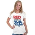 thumbnail image 3 of Maryland Patriotic Crab 4th of July Womens Fitted Plus Size Graphic Tee Brisco Brands 2X, 3 of 5