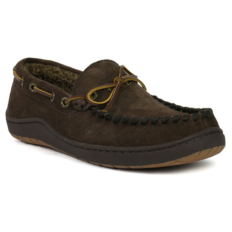Mens Therman Leather Square Toe Moccasins Walmart
