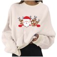 thumbnail image 1 of Sudaderas Recortadas de Navidad Para Mujer Moda Casual Manga Larga Impreso Ladies Short Tops Odeerbi ODB207461, 1 of 4