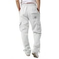 thumbnail image 2 of Ma Croix Mens Cargo Sweatpants Heavyweight Fleece Long Pants Multi Pockets, 2 of 5