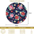 thumbnail image 3 of Pioneer Flower Floral Print Pattern Round Tablecloth 60 X 60 Inch, Wrinkle Resistant Wipeable Table Cloth for Kitchen Dining Picnic Patio Party, 3 of 6