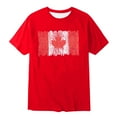 thumbnail image 5 of T-shirt Canada Filles Feuille d'Érable Canadienne Graphique Col Rond Manches Courtes Tee Enfants Fête du Canada Imprimé Graphique Mode Garçons Feuille d'Érable Drapeau Imprimé Haut, 5 of 5