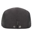 thumbnail image 4 of Comfortable Men's Cotton Newsboy Cap Flat Hat Classic Herringbone Pattern Adjustable Fit for Golf Cabbie Driving Daily Wear (Dark Gray), 4 of 8