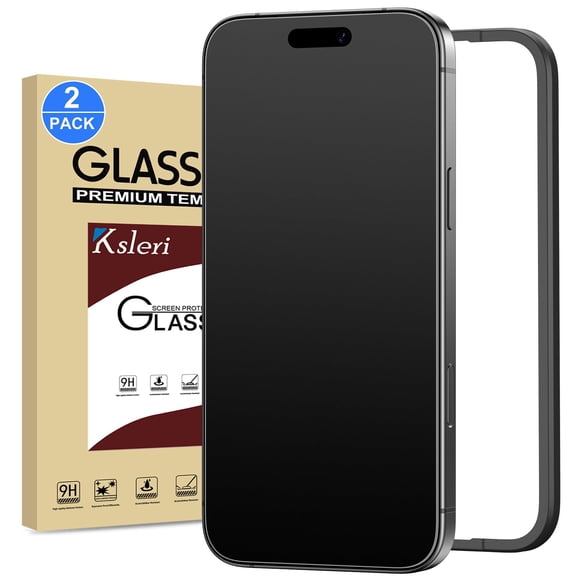 Ksleri Protector de Pantalla de Vidrio Mate para iPhone 16 Pro / 17 de 6.3"