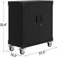 thumbnail image 2 of Danolapsi Garage Cabinet, Metal Storage Cabinet with Wheels,Heavy-Duty Tool Cabinet Organizer with 2 Adjustable Shelves, Lockable Door,or Garage, Warehouse, Office,Rust-Proof Steel Construction, 2 of 8